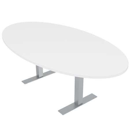 Skutchi Designs 45.25 in W, 71.5 in L, 29 in H, Engineered Wood Top, White HAR-OVL-46x72-T-XD09
